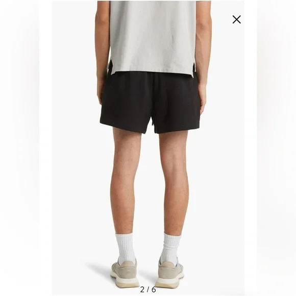 ESSENTIALS Fear of God Running Shorts Black Drawstring Loungewear Athleisure L - Picture 3 of 14